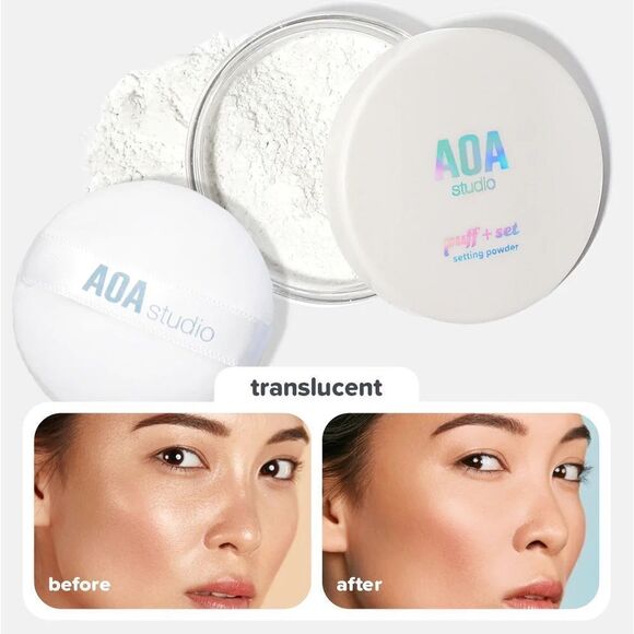 AOA Puff + Set Setting Powder - Translucent - Picture 3 of 4